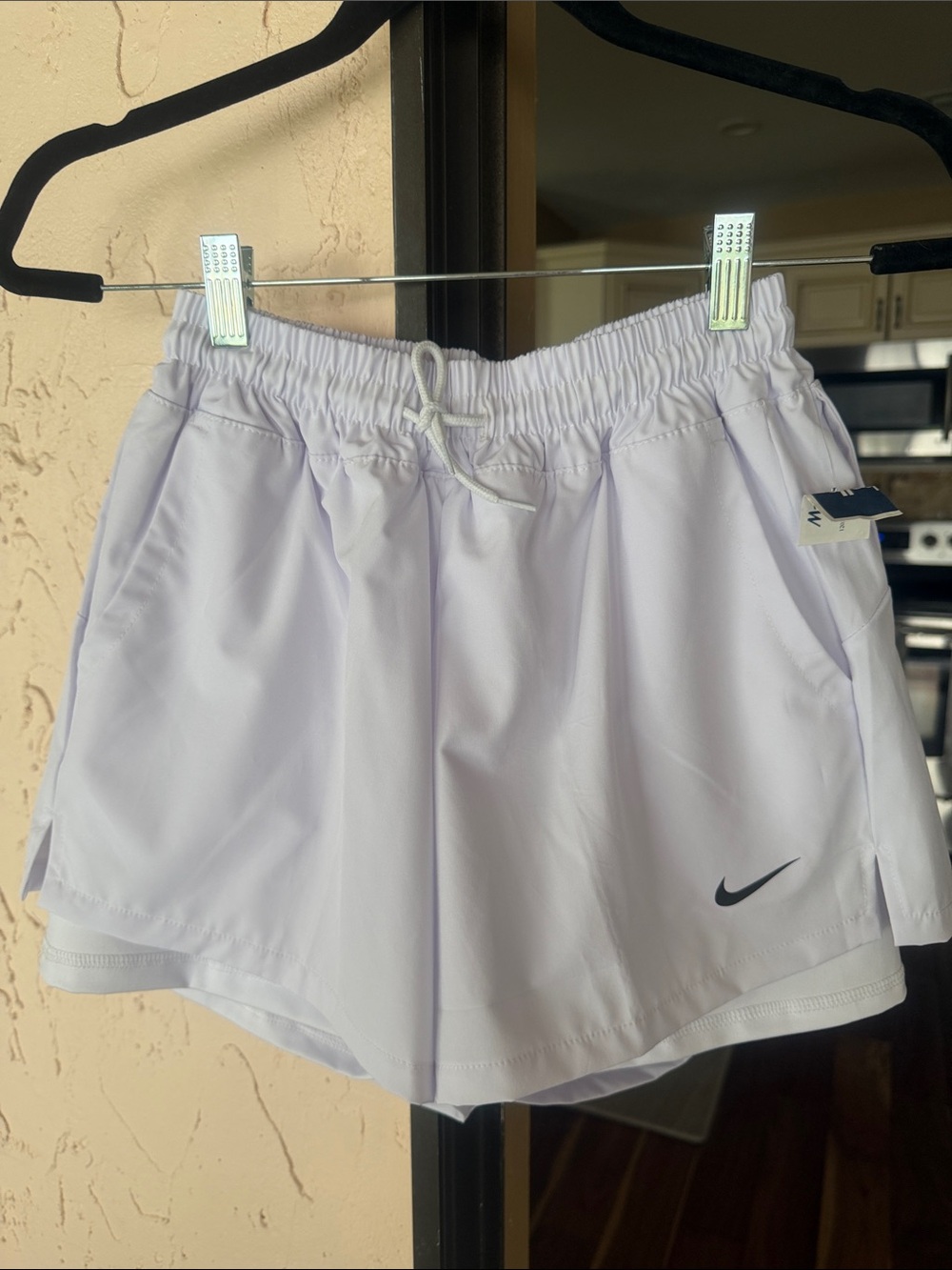 Nike Women’s Light white Athletic Shorts with Drawstring